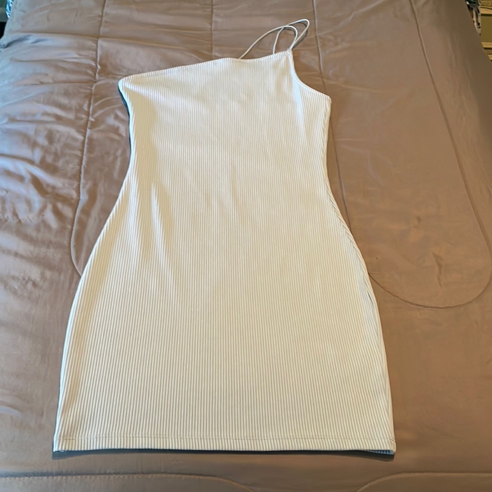 Ribbed body con dress